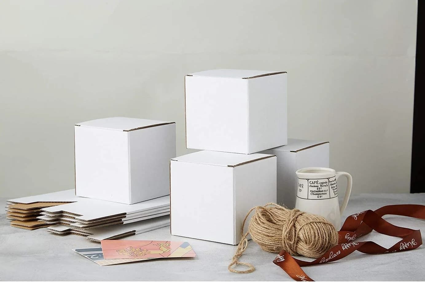 Clean and Strong White Kraft Packaging